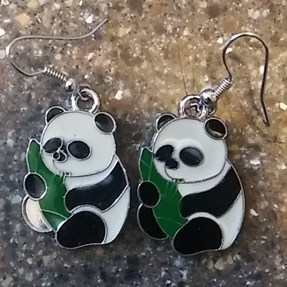 Panda Earrings